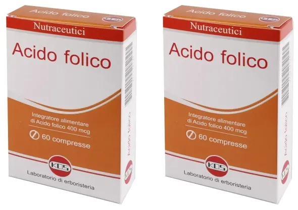 ACIDO FOLICO 400MCG 60 COMPRESSE Pack da 2