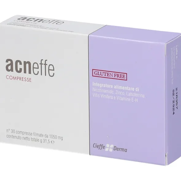 Acneffe integratore per pelle acneica, 30 compresse