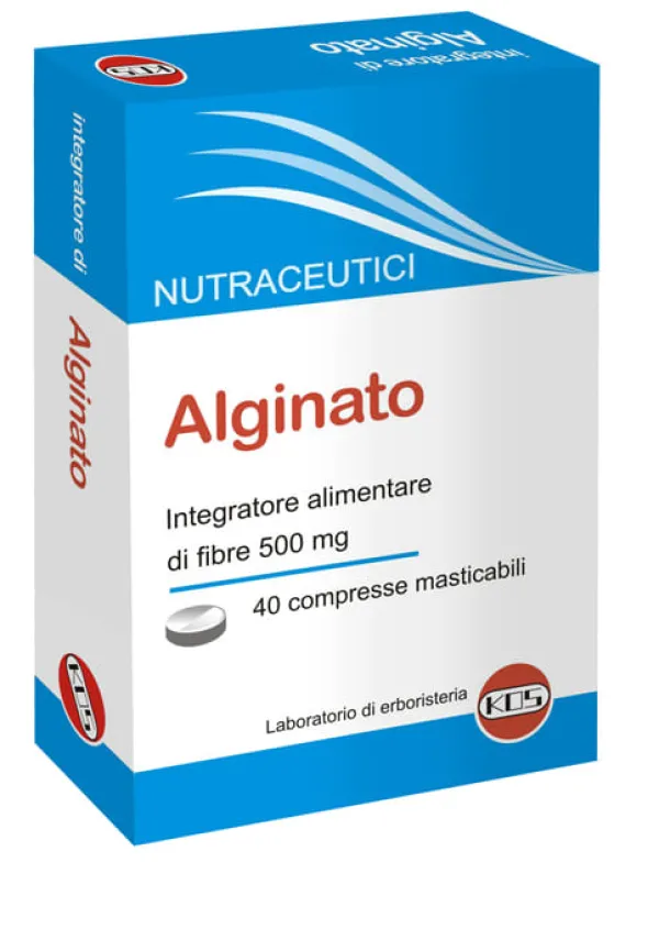ALGINATO 40 COMPRESSE MASTICABILI CON ZUCCHERO ED EDULCORANTE SENZA GLUTINE