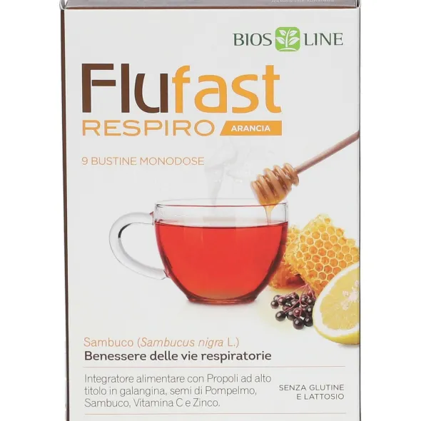 APIX PROPOLI FLUFAST RESPIRO ARANCIA 9 BUSTE BIOSLINE