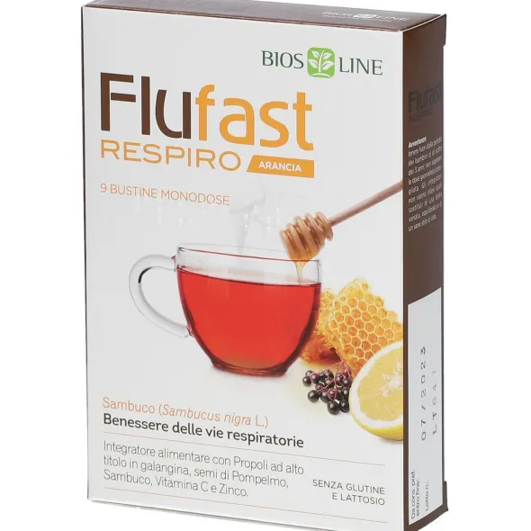 APIX PROPOLI FLUFAST RESPIRO ARANCIA 9 BUSTE BIOSLINE