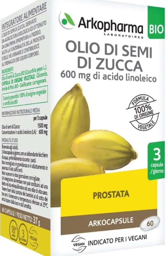 ARKO CAPSULE OLIO SEMI ZUCCA 60 CAPSULE