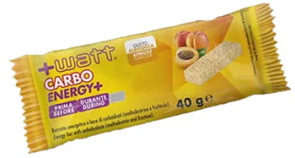 Barretta energetica Carbo+ al gusto albicocca, 40g