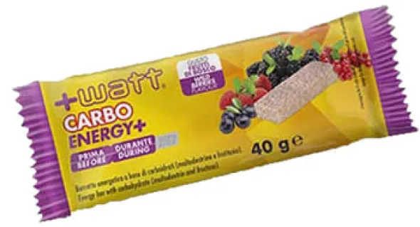 Barretta energetica Carbo+ frutti di bosco, 40g