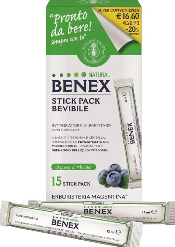 BENEX BEVIBILE 15 STICK DA 12 ML TAGLIO PREZZO