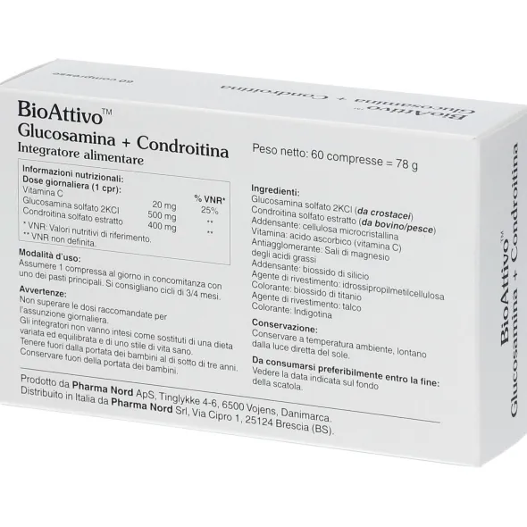 BIOATTIVO GLUCOSAMINA + CONDROITINA 60 COMPRESSE