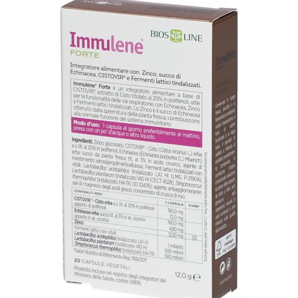 BIOSLINE IMMULENE FORTE 20 CAPSULE