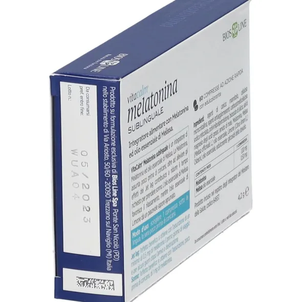 BIOS LINE VITACALM MELATONINA SUBLINGUALE 60 COMPRESSE 1 MG
