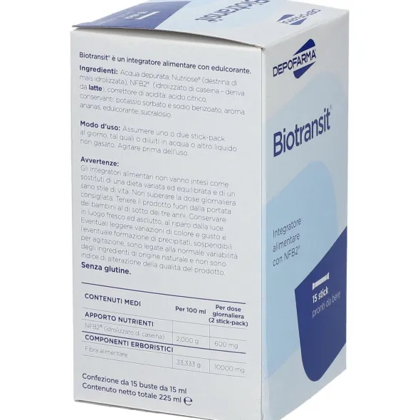 BIOTRANSIT 15 STICK PACK 15 ML