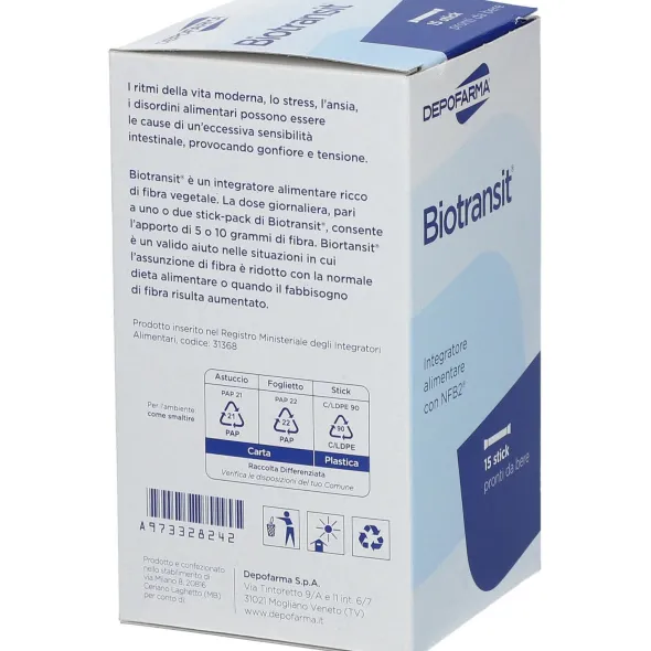 BIOTRANSIT 15 STICK PACK 15 ML