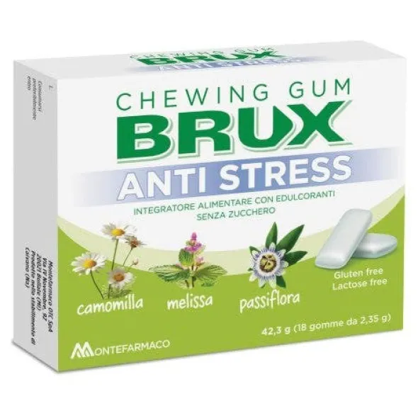 BRUX ANTISTRESS CHEWING GUM 18 GOMME