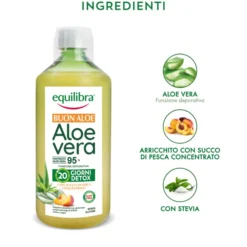 BUON ALOE VERA 95% CON SUCCO DI PESCA CONCENTRATO 1 LITRO