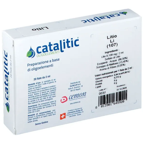 CATALITIC OLIGOELEMENTI LITIO LI 20 FIALE 2 ML