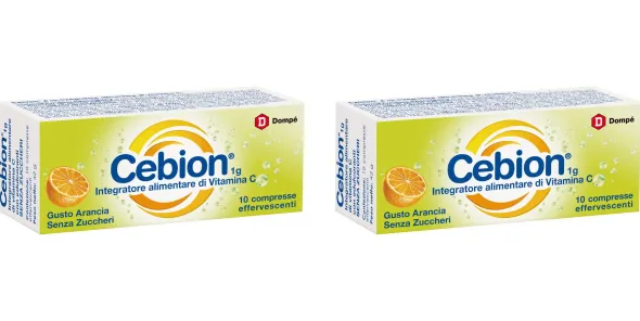 CEBION EFFERVESCENTE VIT C SENZA ZUCCHERO 10 COMPRESSE Pack da 2