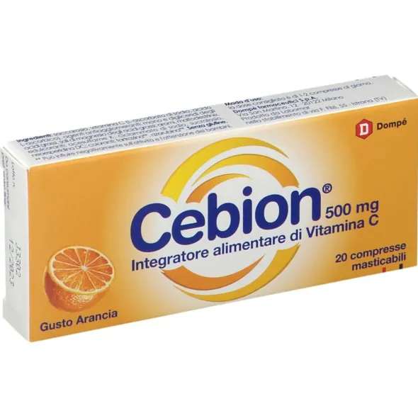 CEBION MASTICABILE ARANCIA VITAMINA C 500 MG 20 COMPRESSE