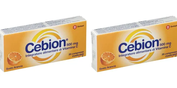 CEBION MASTICABILE ARANCIA VITAMINA C 500 MG 20 COMPRESSE Pack da 2