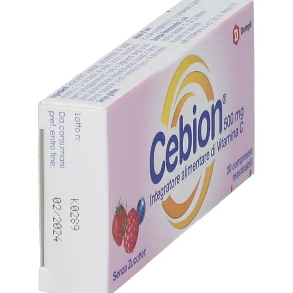 CEBION MASTICABILE SENZA ZUCCHERO VITAMINA C 500 MG 20 COMPRESSE