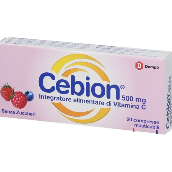 CEBION MASTICABILE SENZA ZUCCHERO VITAMINA C 500 MG 20 COMPRESSE