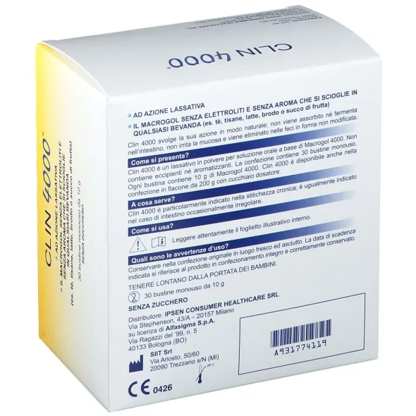 Clin 4000 integratore lassativo 30 bustine da 10g