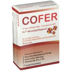 COFER 20 STICK OROSOLUBILI DA 1,6 G GUSTO COLA