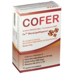 COFER 20 STICK OROSOLUBILI DA 1,6 G GUSTO COLA