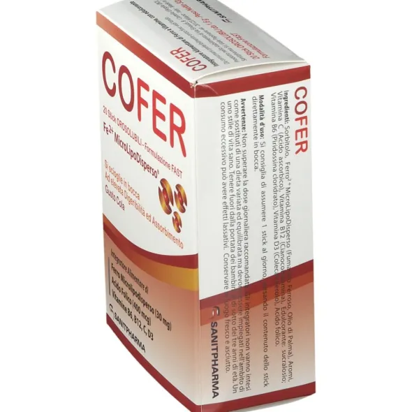 COFER 20 STICK OROSOLUBILI DA 1,6 G GUSTO COLA
