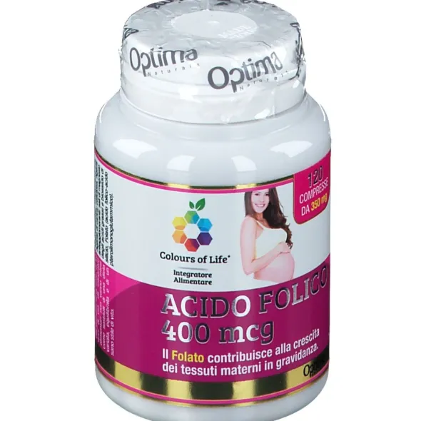 COLOURS OF LIFE ACIDO FOLICO 400 MCG 120 COMPRESSE 350 MG