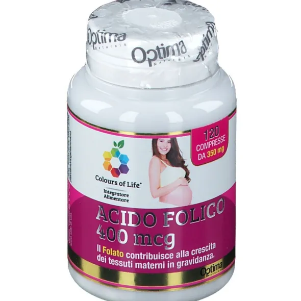 COLOURS OF LIFE ACIDO FOLICO 400 MCG 120 COMPRESSE 350 MG