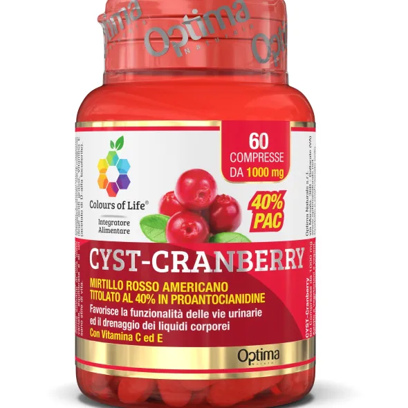 COLOURS OF LIFE CYST-CRANBERRY CON VITAMINA C E 60 COMPRESSE 1000 MG