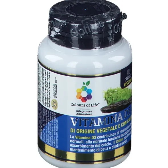 COLOURS OF LIFE VITAMINA D3 VEG 60 CAPSULE 500 MG
