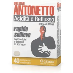 DIGESTIVO ANTONETTO ACIDITA' E REFLUSSO CREMA AL LIMONE 40 COMPRESSE MASTICABILI