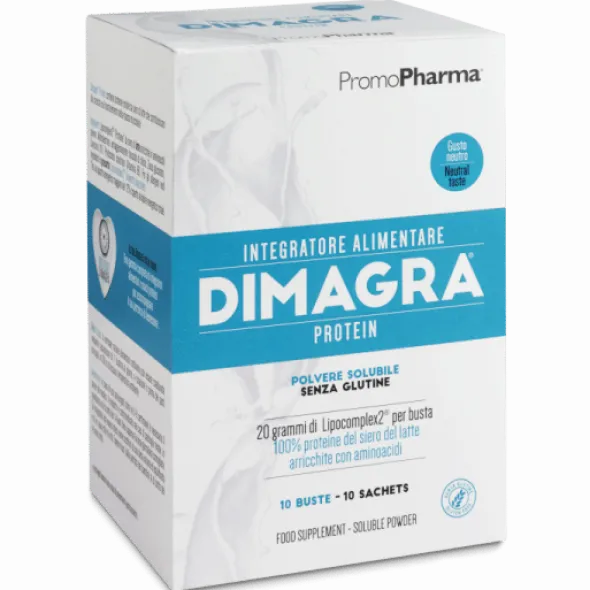DIMAGRA PROTEIN POLVERE SOLUBILE GUSTO VANIGLIA 10 BUSTINE