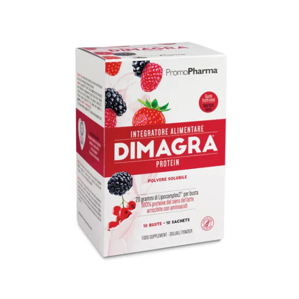 DIMAGRA PROTEIN RED FRUIT 10 BUSTE