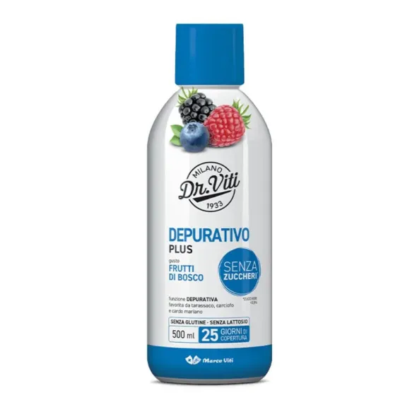 DR VITI DEPURATIVO PLUS FRUTTI DI BOSCO 500 ML SENZA ZUCCHERI