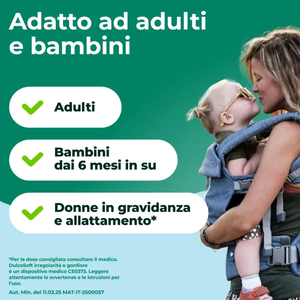 DulcoSoft Irregolarità e Gonfiore, Lassativo, Macrogol e Simeticone per Stitichezza e Pancia Gonfia