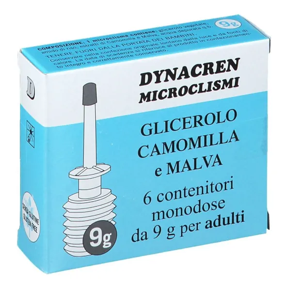 DYNACREN MICROCLISMI CAMOMILLA E MALVA 6 PEZZI DA 9 G PER ADULTI