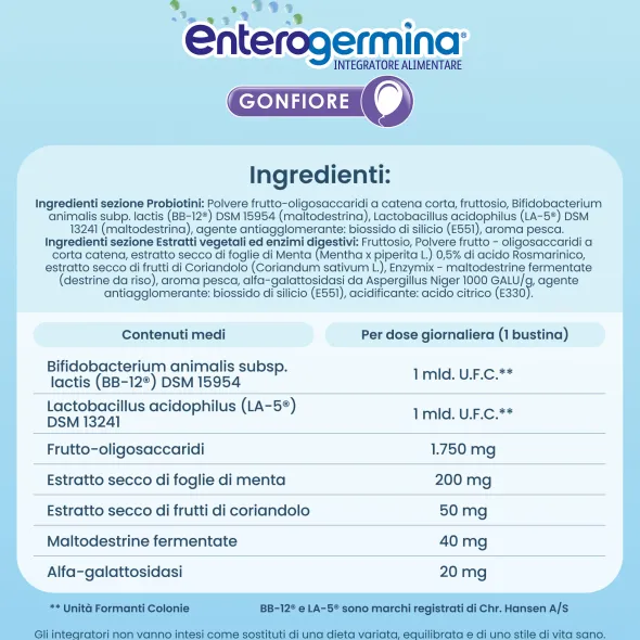 ENTEROGERMINA GONFIORE 10 BUSTINE BIPARTITE