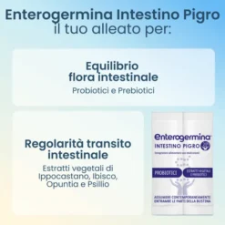Enterogermina Intestino Pigro, Fermenti Lattici, Probiotici, prebiotici, Integratore Regolarità Intestinale, 10 Bustine