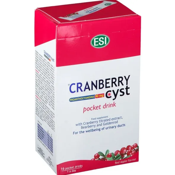 ESI CRANBERRY CYST POCKET DRINK 16 BUSTINE