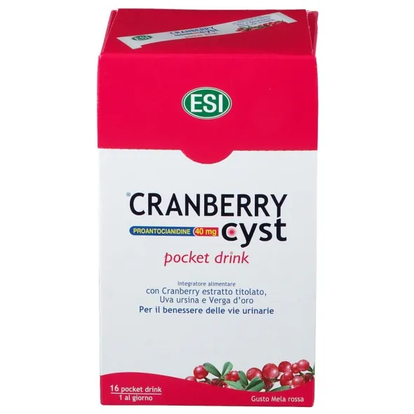 ESI CRANBERRY CYST POCKET DRINK 16 BUSTINE
