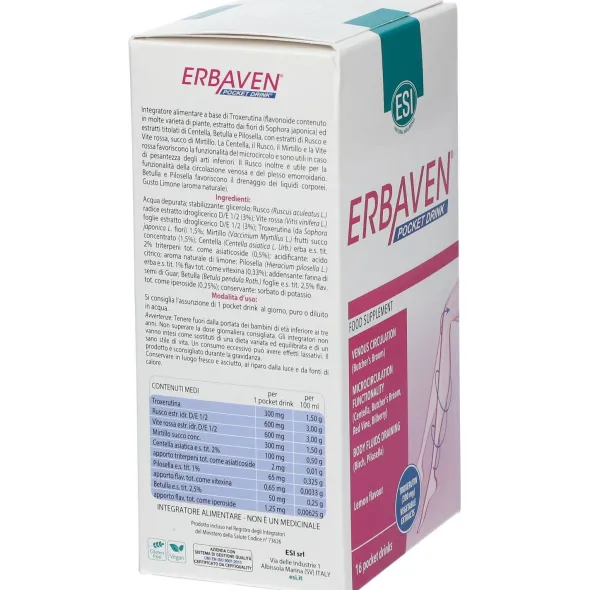 ESI ERBAVEN POCKET DRINK 16 POCKET DRINK DA 20 ML GUSTO LIMONE