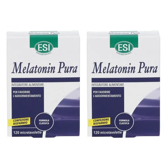 ESI MELATONIN PURA 120 MICROTAVOLETTE PACK X2