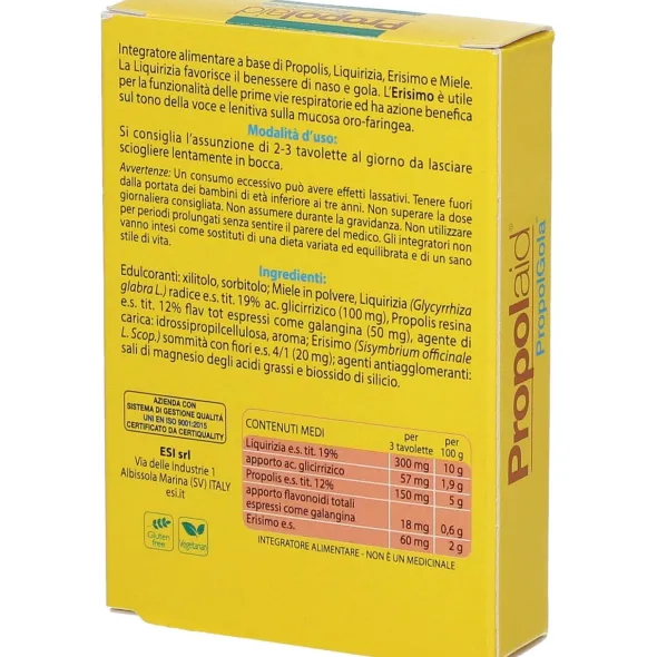 ESI PROPOLAID TAVOLETTE GOLA MIELE 30 TAVOLETTE