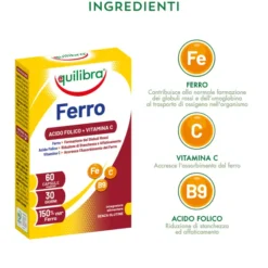 FERRO CON ACIDO FOLICO + VITAMINA C 60 CAPSULE