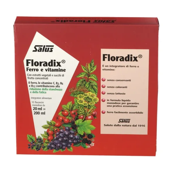 FLORADIX MONODOSE 10 FLACONCINI DA 20 ML