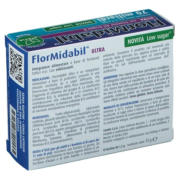 FLORMIDABIL ULTRA 10 BUSTINE CON STEVIA