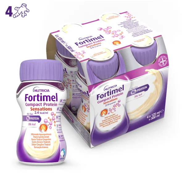 FORTIMEL COMPACT PROTEIN HOT TROPICAL ZENZERO 4 X 125 ML