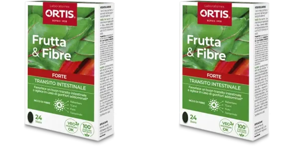 FRUTTA & FIBRE FORTE 24 COMPRESSE Pack da 2