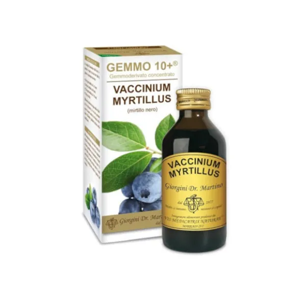 GEMMO 10+ GEMMODERIVATO CONCENTRATO VACCINIUM MYRTILLUS MIRTILLO NERO SENZA ALCOOL 100 ML