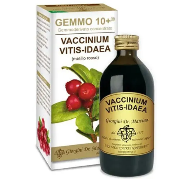 GEMMO 10+ MIRTILLO ROSSO LIQUIDO ANALCOLICO 200 ML
